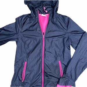 Danskin black & pink windbreaker jacket size xs